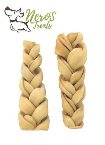 Dog Bones 5-6'' Braided Beefhide Sticks (THICK) (Trio Pack)