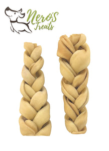 Dog Bones 5-6'' Braided Beefhide Sticks (THICK) (Trio Pack)